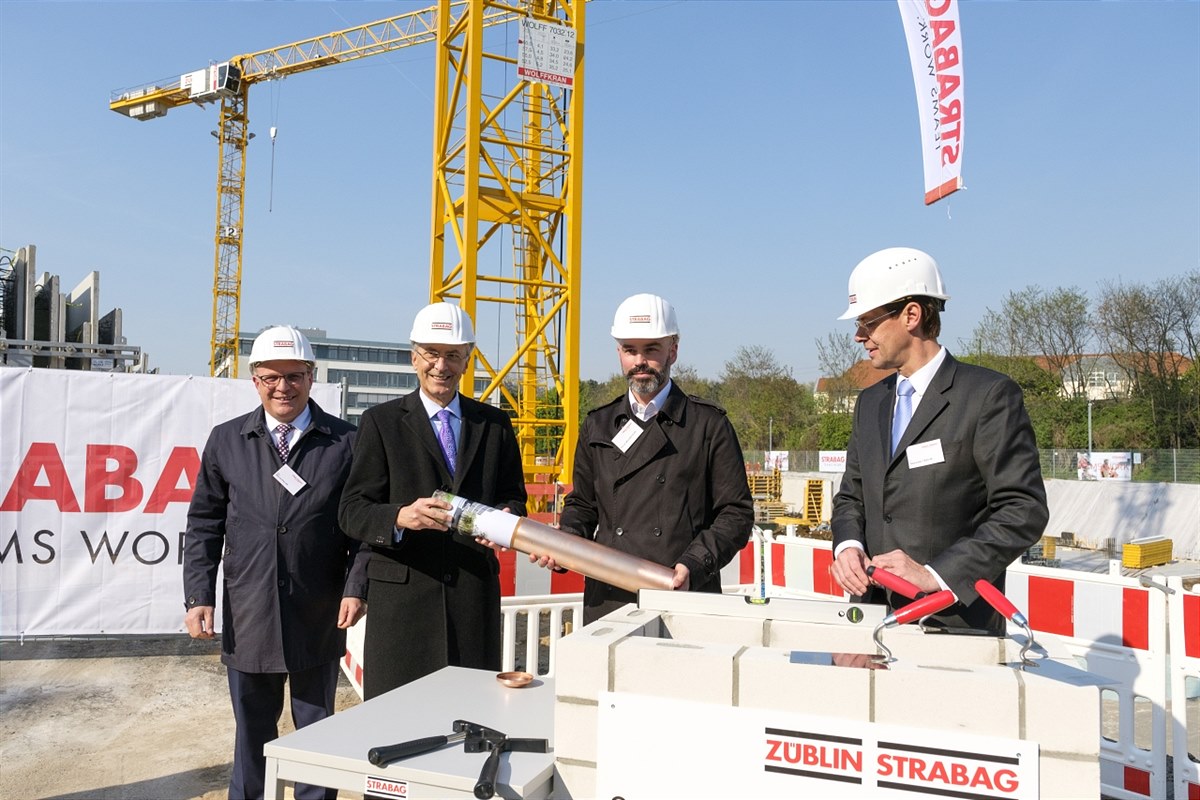 Cornerstone laying STRABAG head office, Cologne